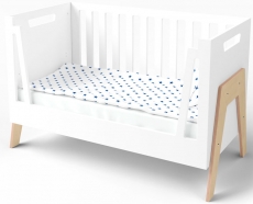 Ліжечко-трансформер IndigoWood Shuttle white / natural wood